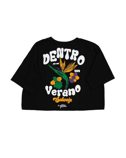 CAMISETA VERANO SALVAJE CORTA NEGRA